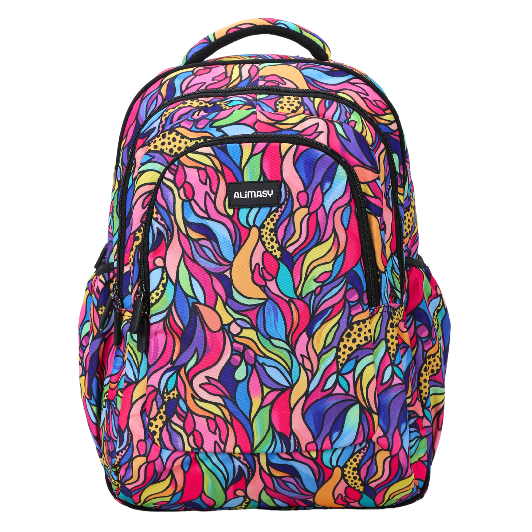 Front view of Amazon Large School Backpack  Durable kids backpack with spacious compartments