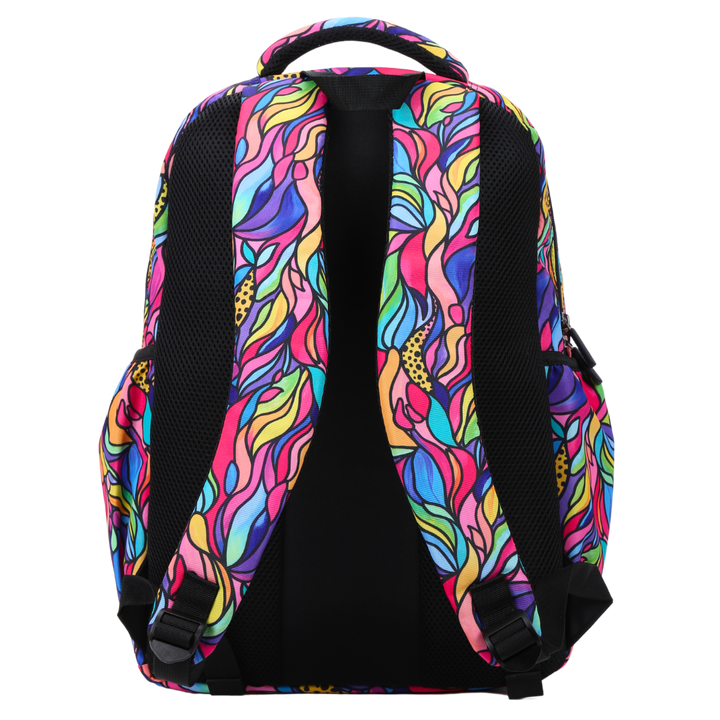 Back view of Amazon Large School Backpack with Padded adjustable straps and breathable cushions for comfort