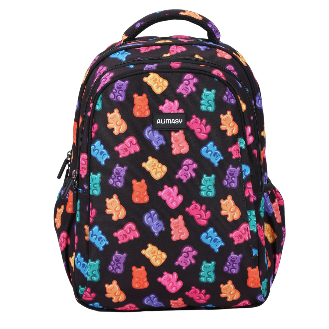 Candy Bears Midsize Kids Backpack front view lightweight waterproof preschool and primary school bag Australia NZ