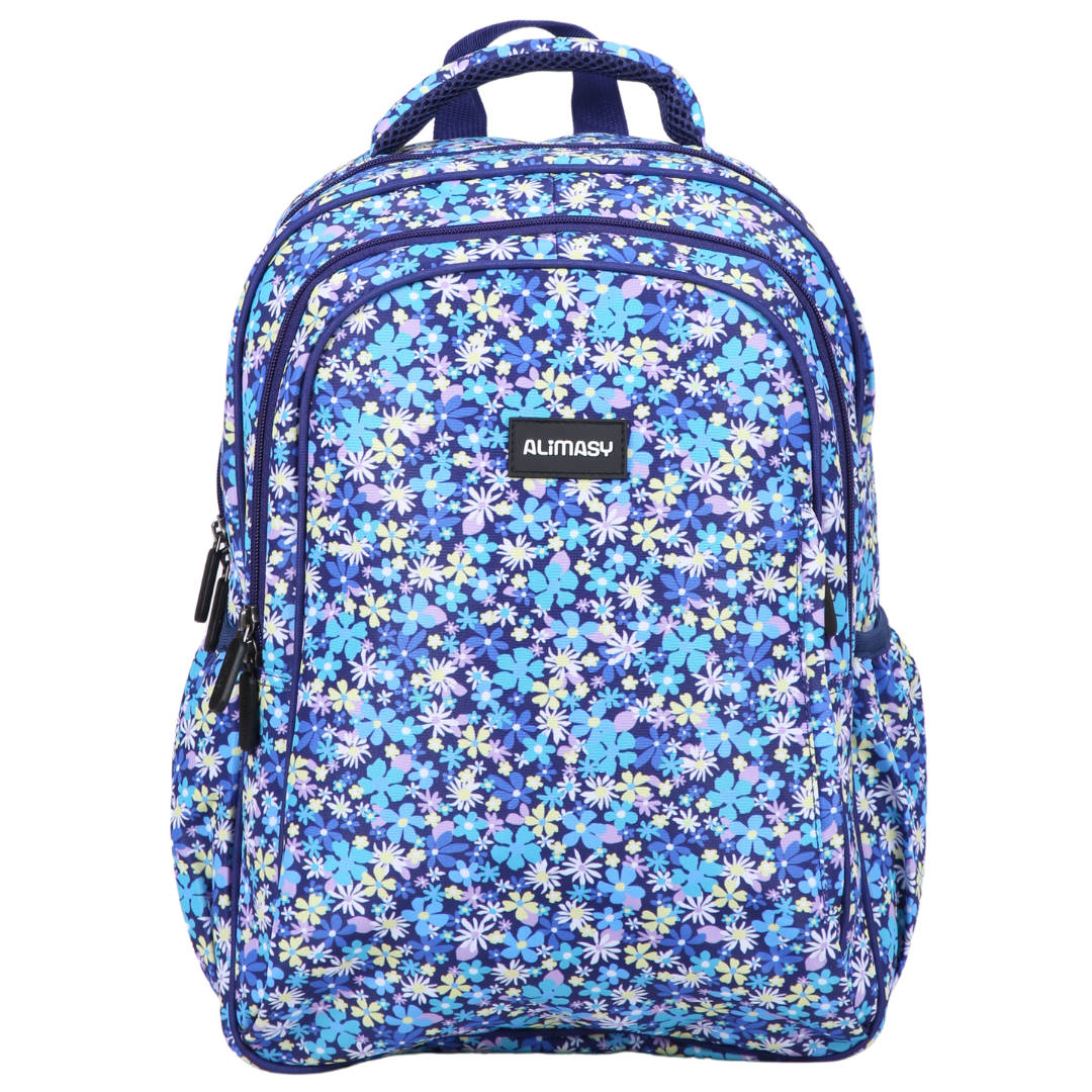 Ditsy Daisy Midsize Kids Backpack front view lightweight waterproof kinder preschool and primary school bag Australia NZ