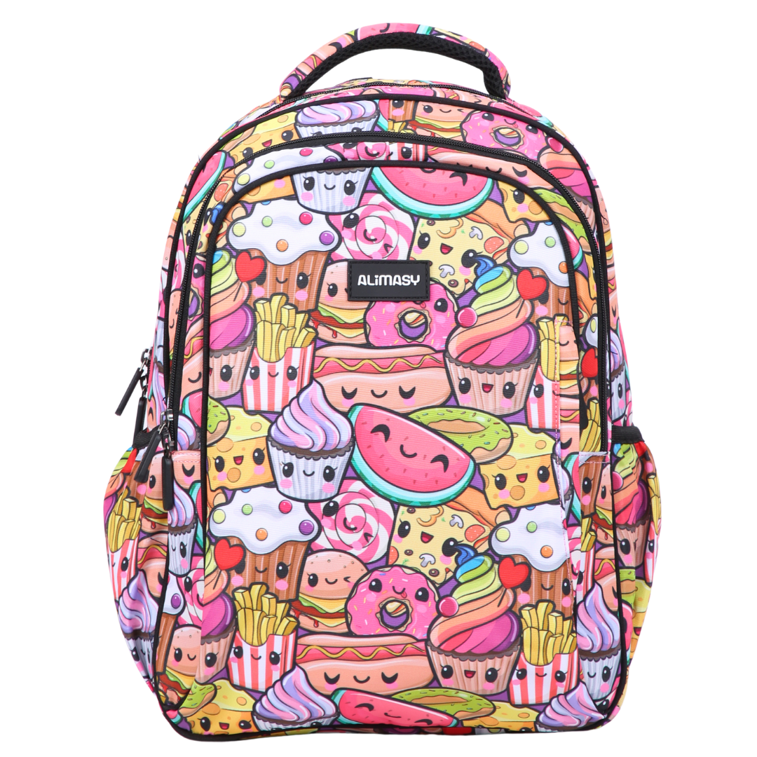 backpack with spacious compartments for school supplies