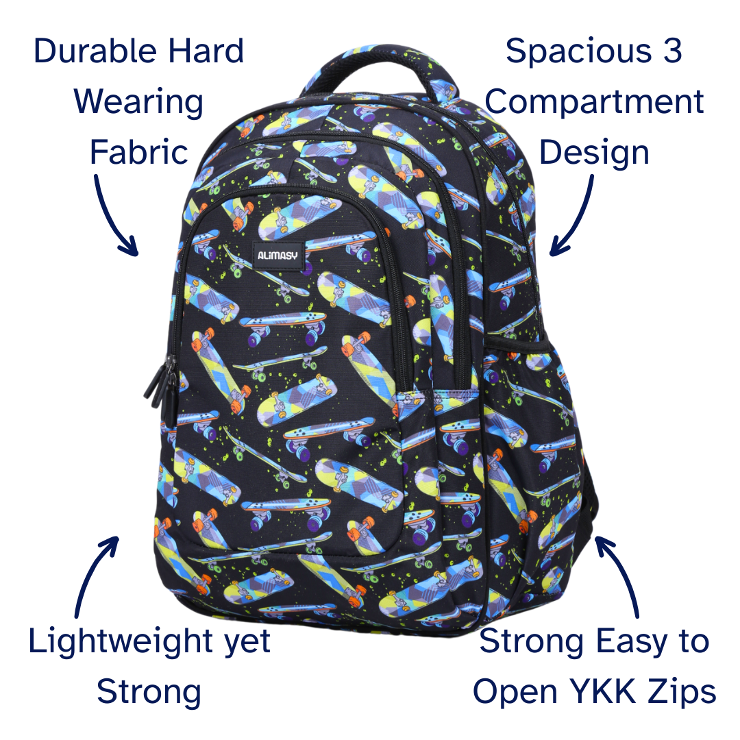 Skateboard Large School Backpack
