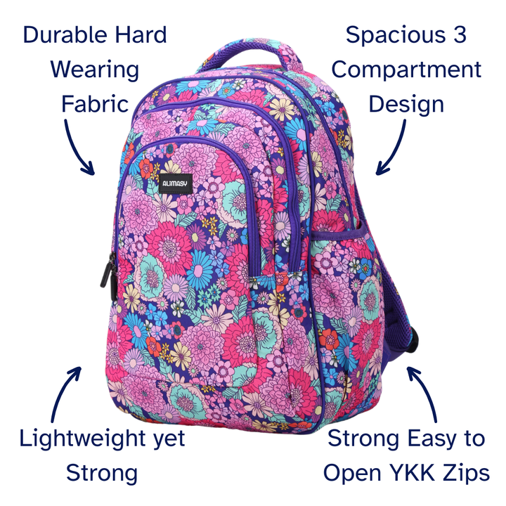 Summer Flowers Large School Backpack