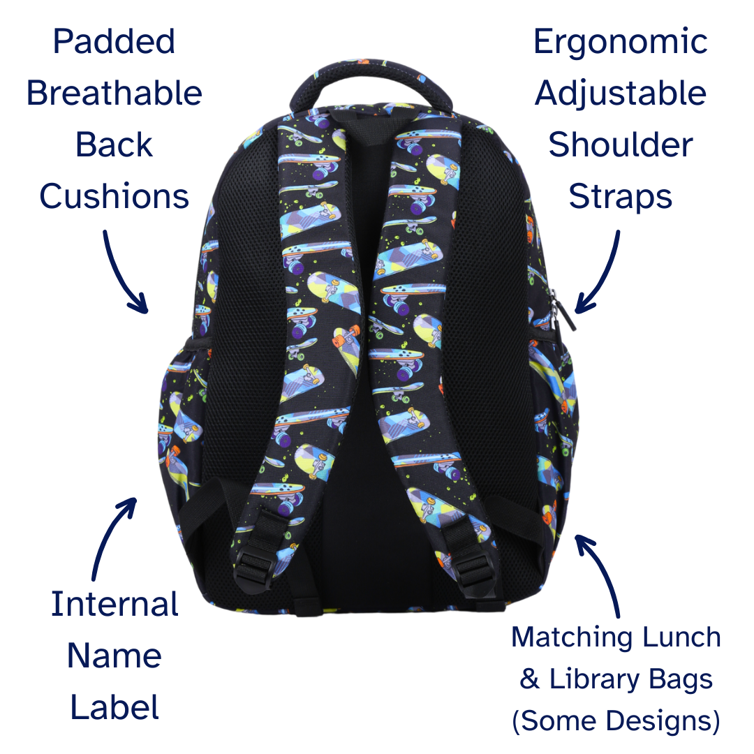Skateboard Large School Backpack