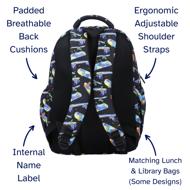 Skateboard Large School Backpack