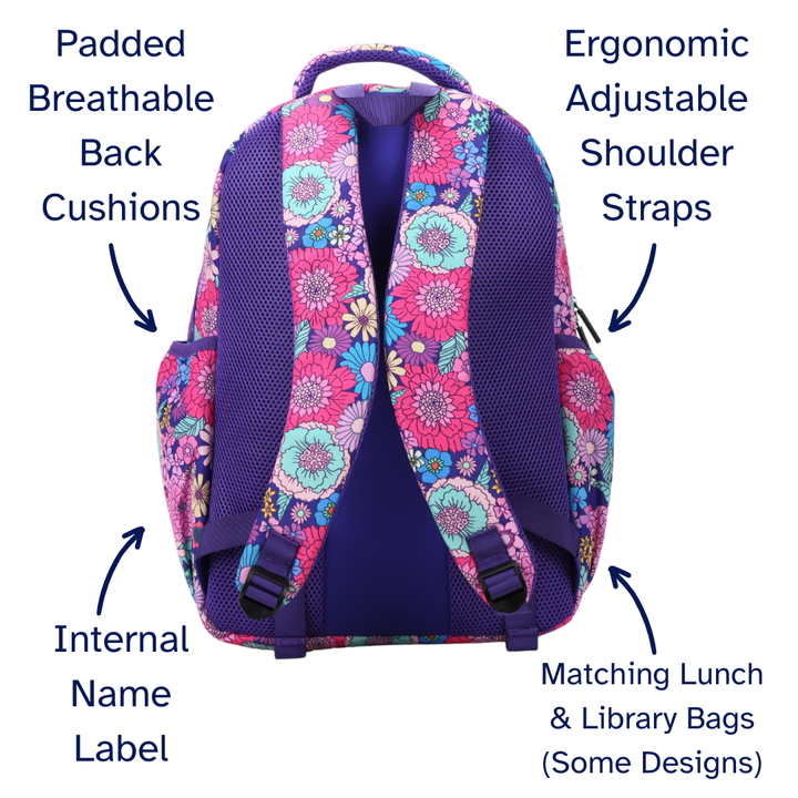 Summer Flowers Large School Backpack