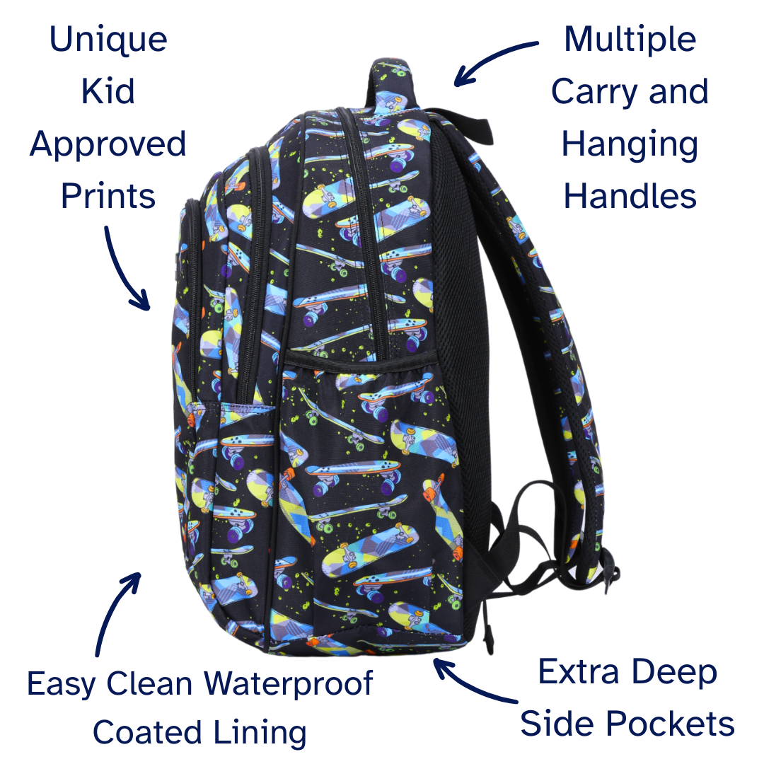 Skateboard Large School Backpack