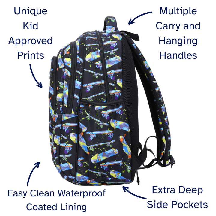 Skateboard Large School Backpack