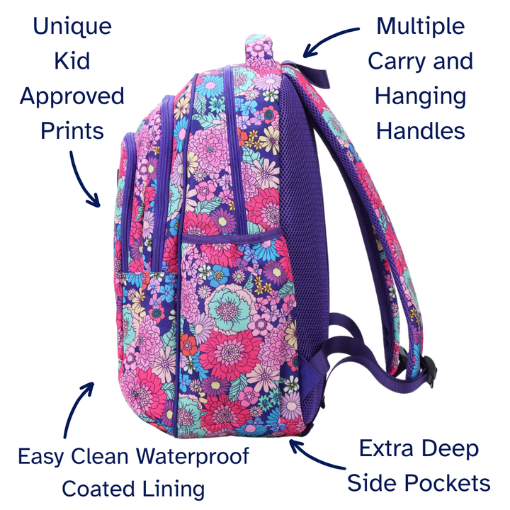 Summer Flowers Large School Backpack