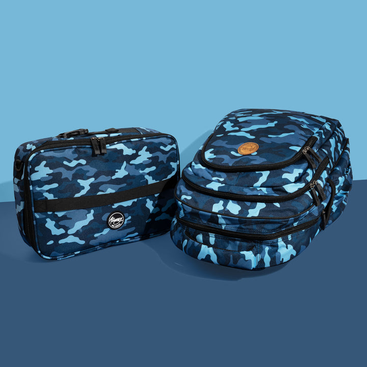 Large Insulated Lunch Bag Blue Camo