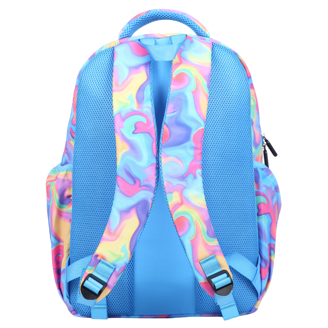 Abstract Neon Waves Large Backpack