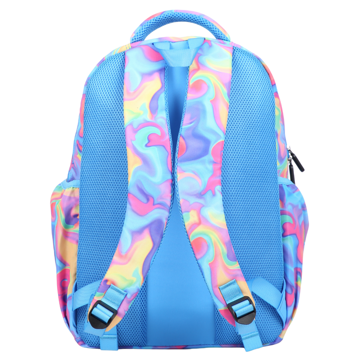 Abstract Neon Waves Large Backpack