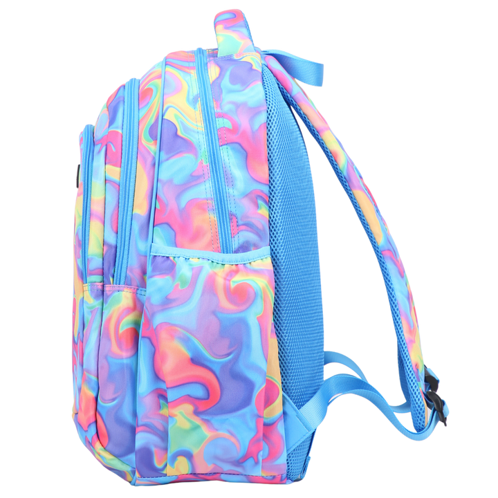 Abstract Neon Waves Large Backpack
