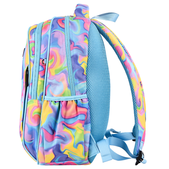Midsize Kids Backpack 900D Abstract Neon Waves