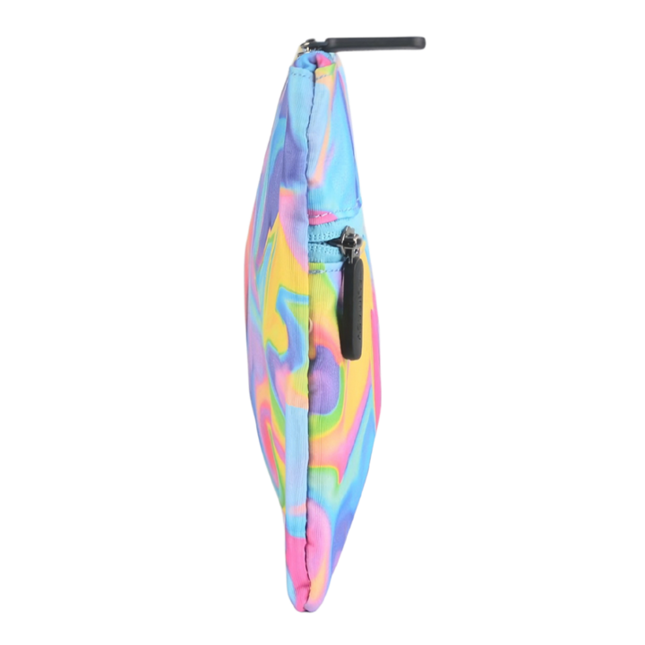 Large School Pencil Case Abstract Neon Waves