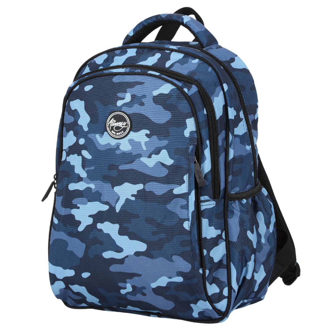 Blue Camouflage Midsize Kids Backpack