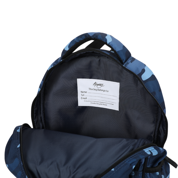 Blue Camouflage Midsize Kids Backpack