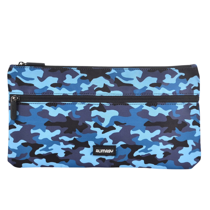 Large School Pencil Case Blue Camouflage - PRE ORDER SHIPPING 9TH NOVEMBER 2026