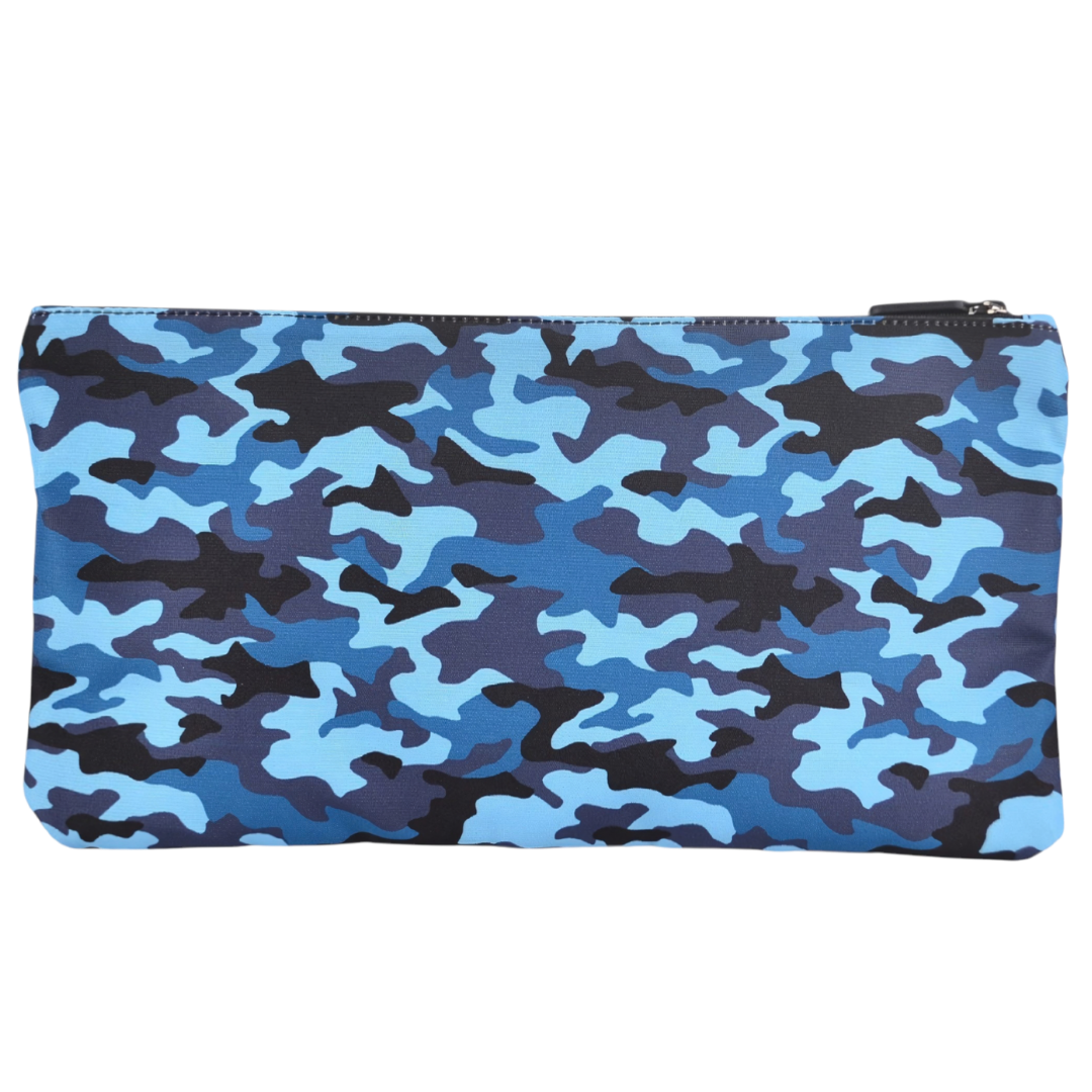 Large School Pencil Case Blue Camouflage - PRE ORDER SHIPPING 9TH NOVEMBER 2026