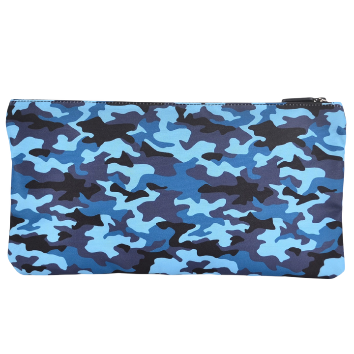Large School Pencil Case Blue Camouflage - PRE ORDER SHIPPING 9TH NOVEMBER 2026