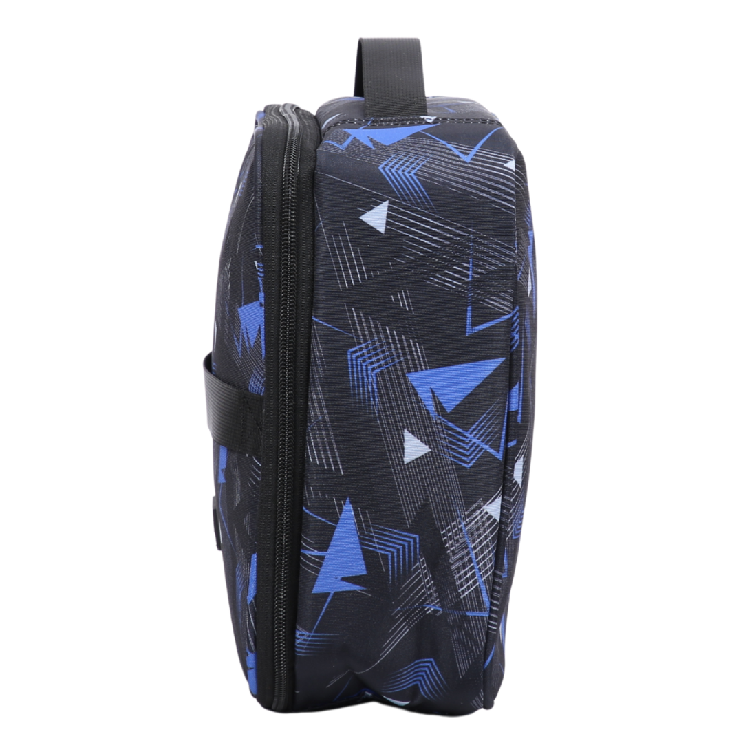 Insulated Lunch Bag Blue Geometric Abstract