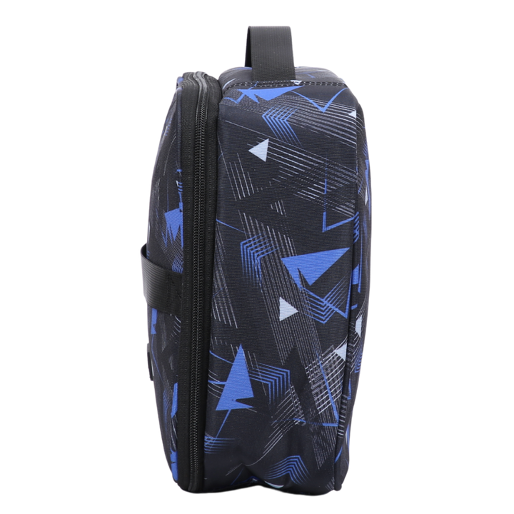 Insulated Lunch Bag Blue Geometric Abstract