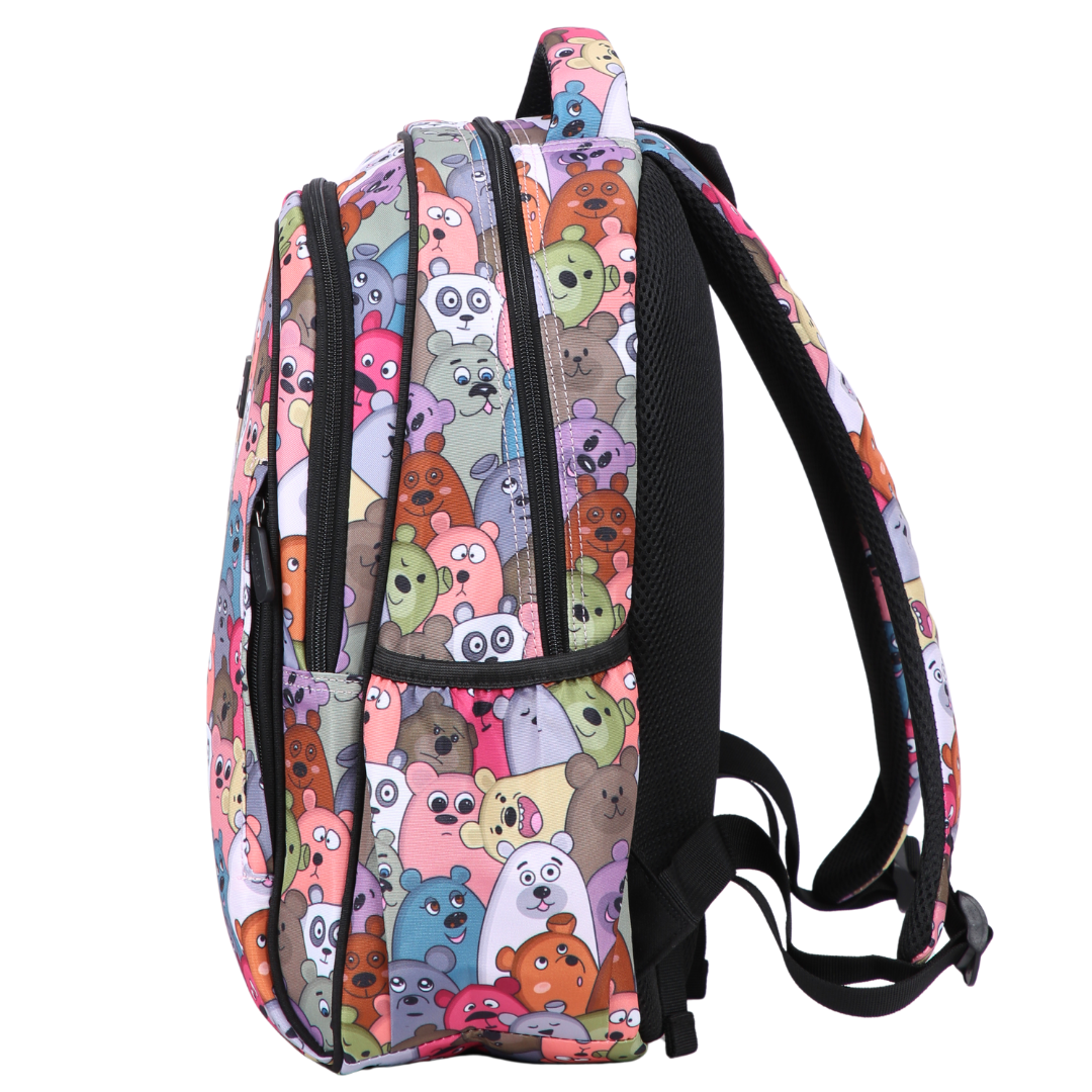 Cartoon Bears Midsize Kids Backpack