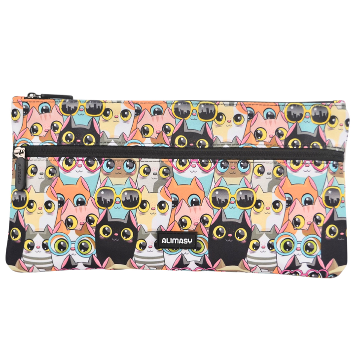 Large School Pencil Case Cats