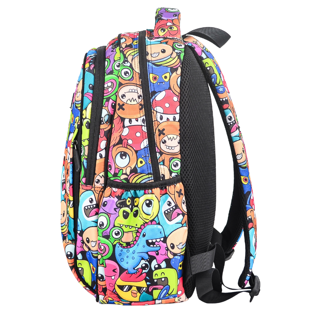 Midsize Kids Backpack 900D Cute Cartoon Monsters