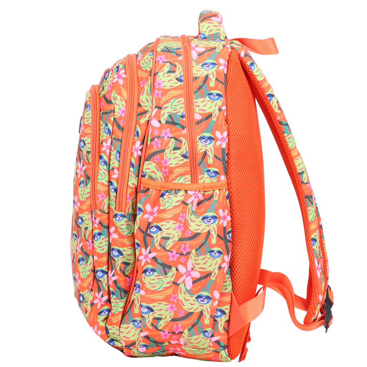 Green Sloths Large School Backpack