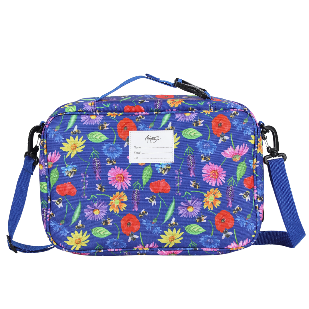 Small Insulated Lunch Bag Bees & Wildflowers - Alimasy