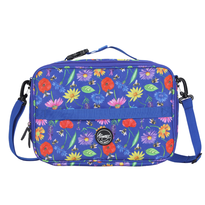 Large Insulated Lunch Bag Bees & Wildflowers