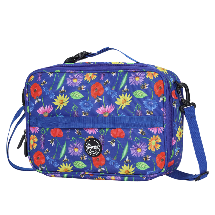 Large Insulated Lunch Bag Bees & Wildflowers
