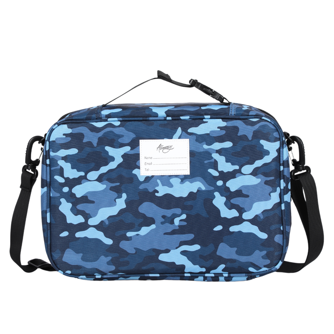 Large Insulated Lunch Bag Blue Camo