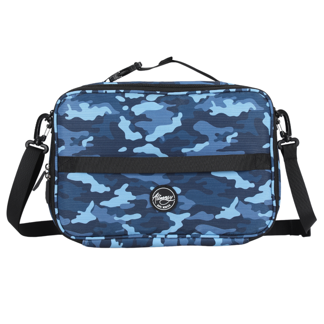 Small Insulated Lunch Bag Blue Camo