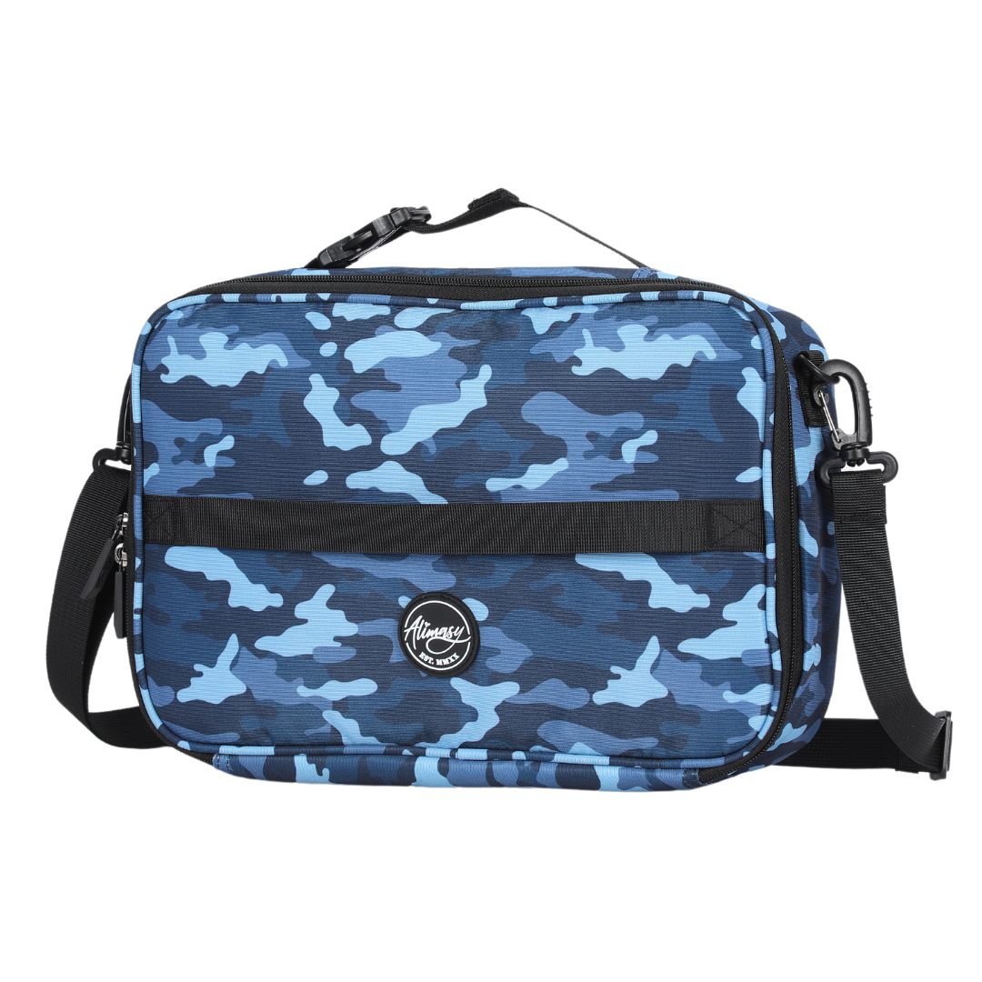 Small Insulated Lunch Bag Blue Camo