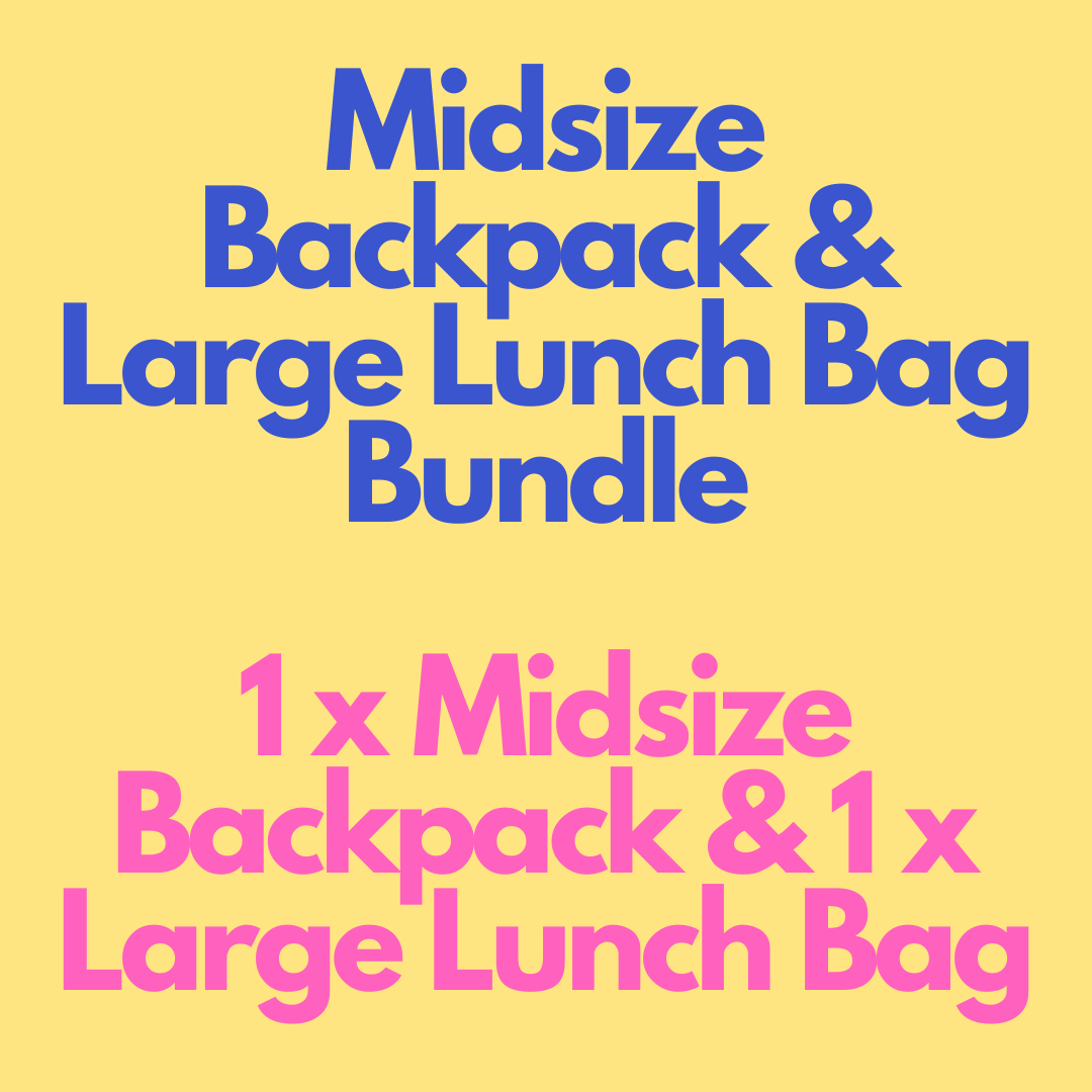 Midsize Backpack & Large Lunch Bag Bundle