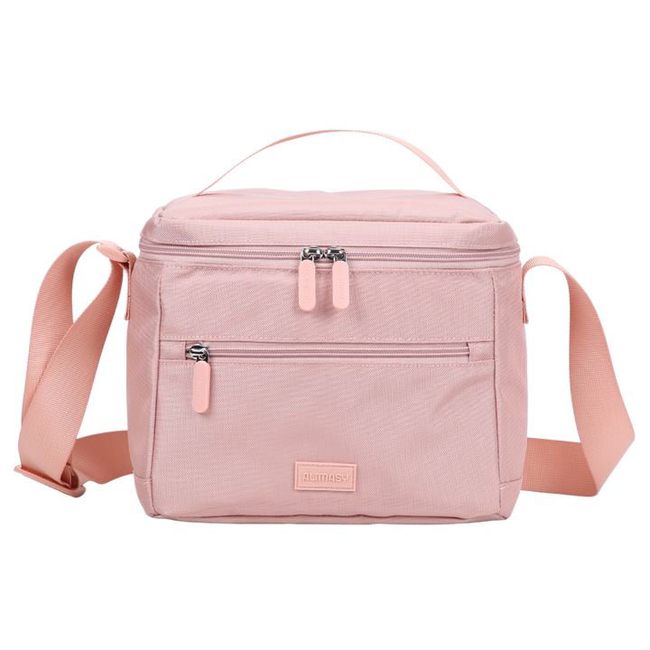 900D Insulated Lunch Bag Blush Light Pink