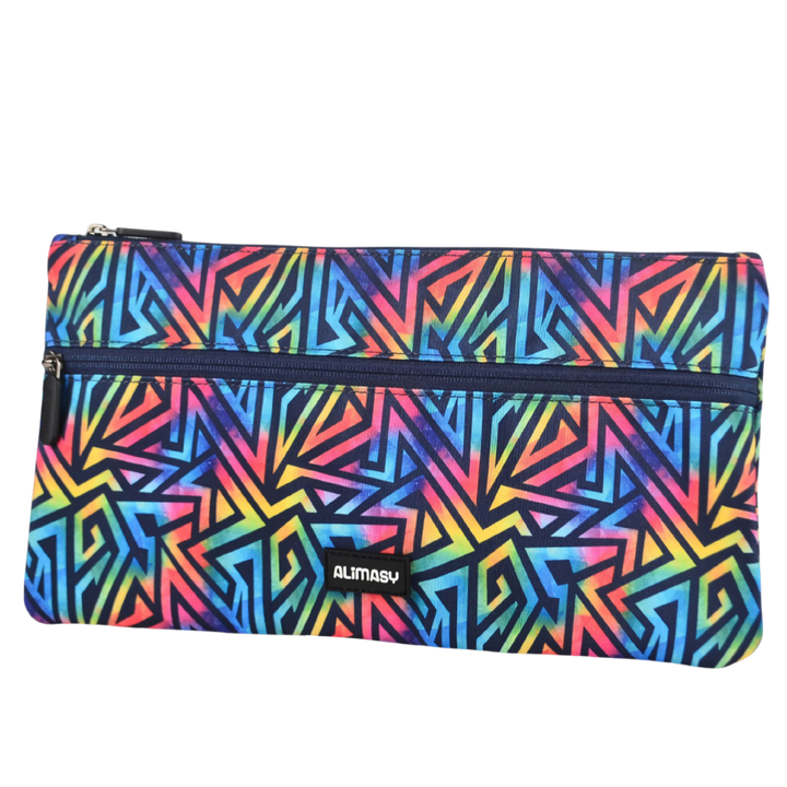 Large School Pencil Case Abstract Geometric