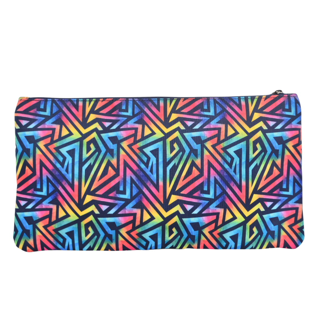 Large School Pencil Case Abstract Geometric