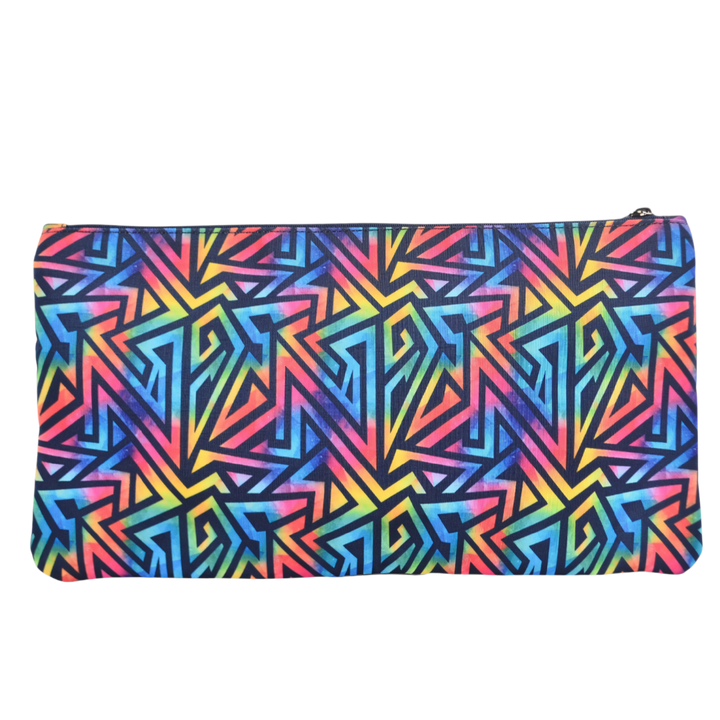 Large School Pencil Case Abstract Geometric