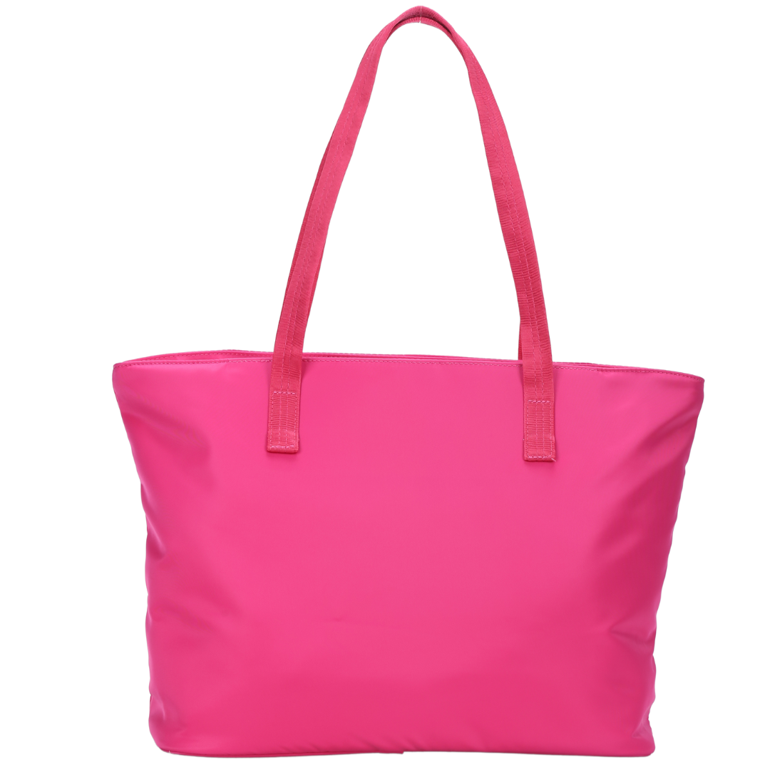 Pink Nylon Tote Bag