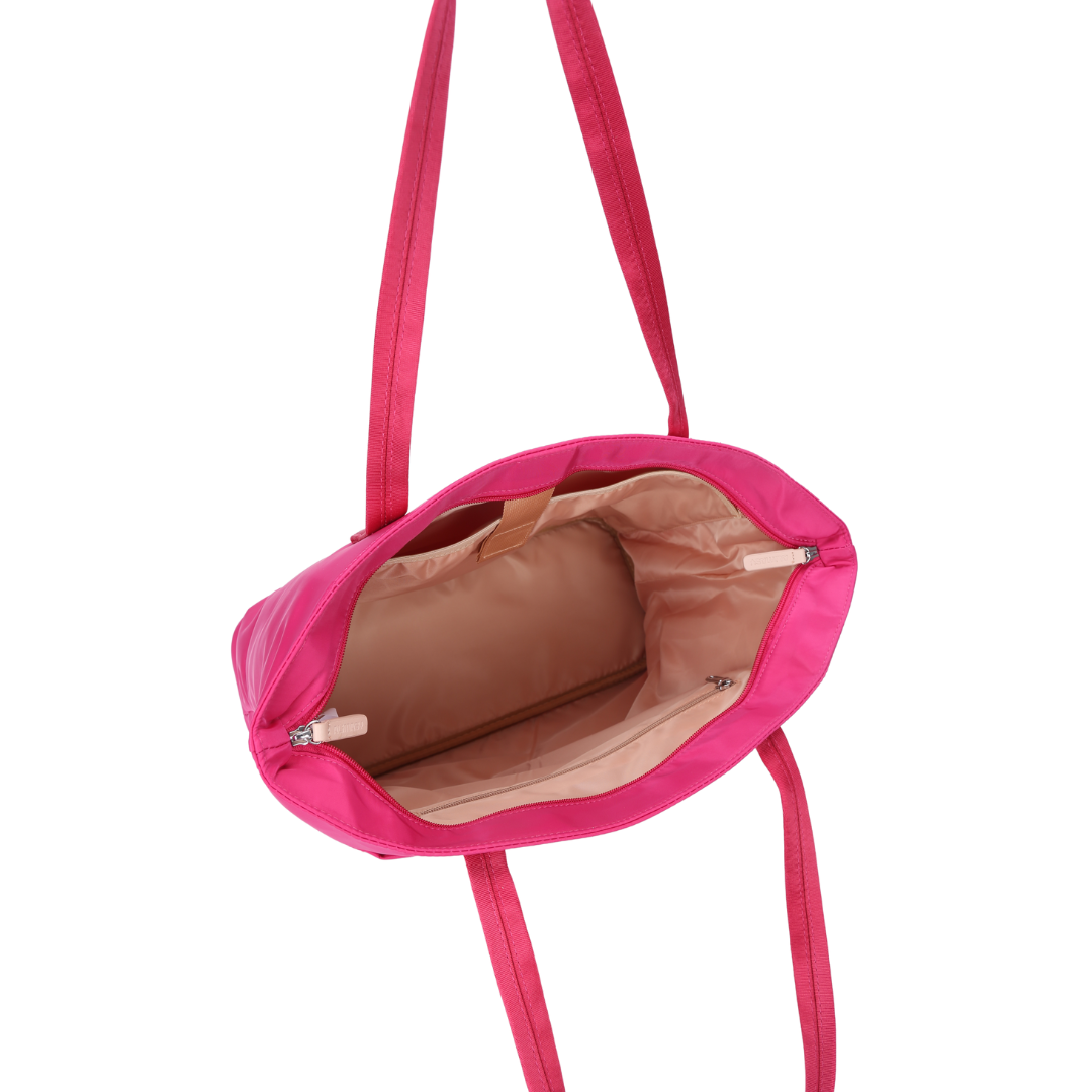 Pink Nylon Tote Bag