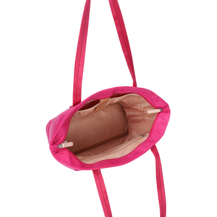 Pink Nylon Tote Bag