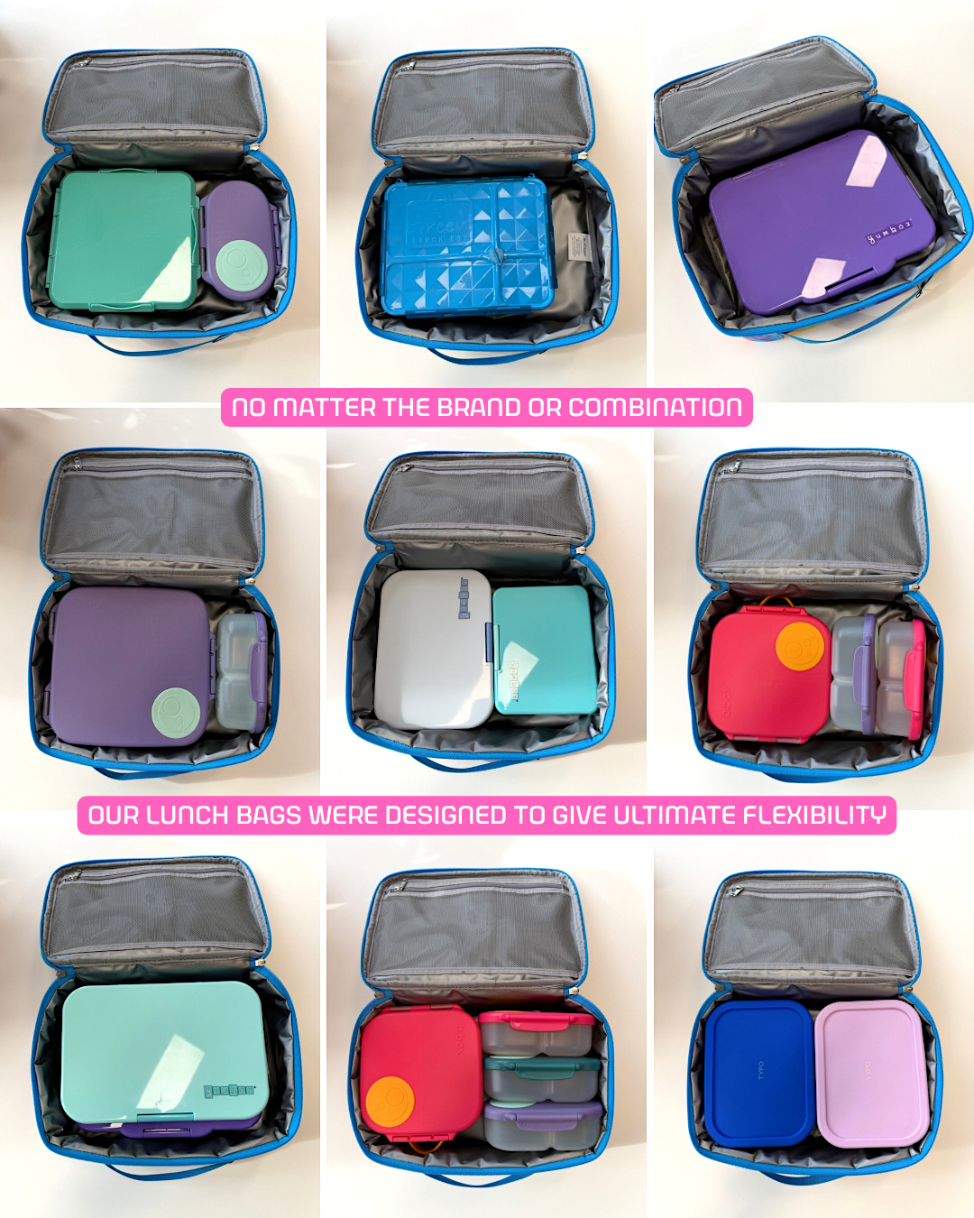 Insulated Lunch Bag Rainbow Daisy