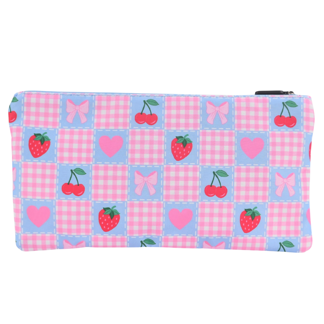 Large School Pencil Case Pretty Gingham