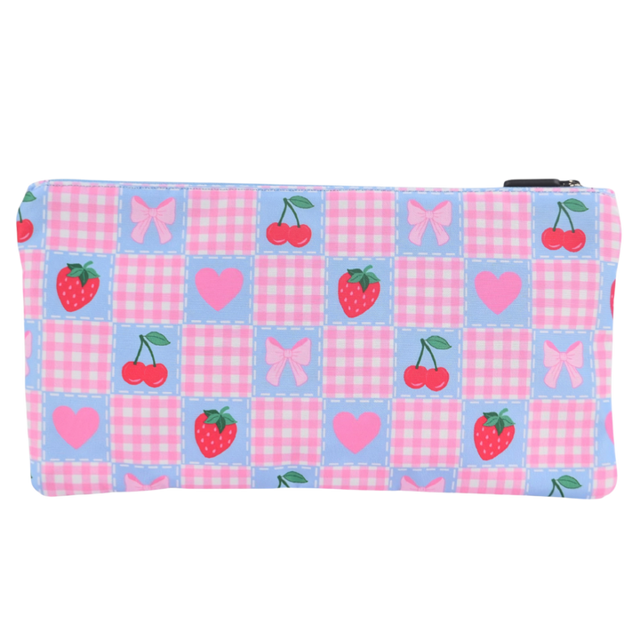 Large School Pencil Case Pretty Gingham