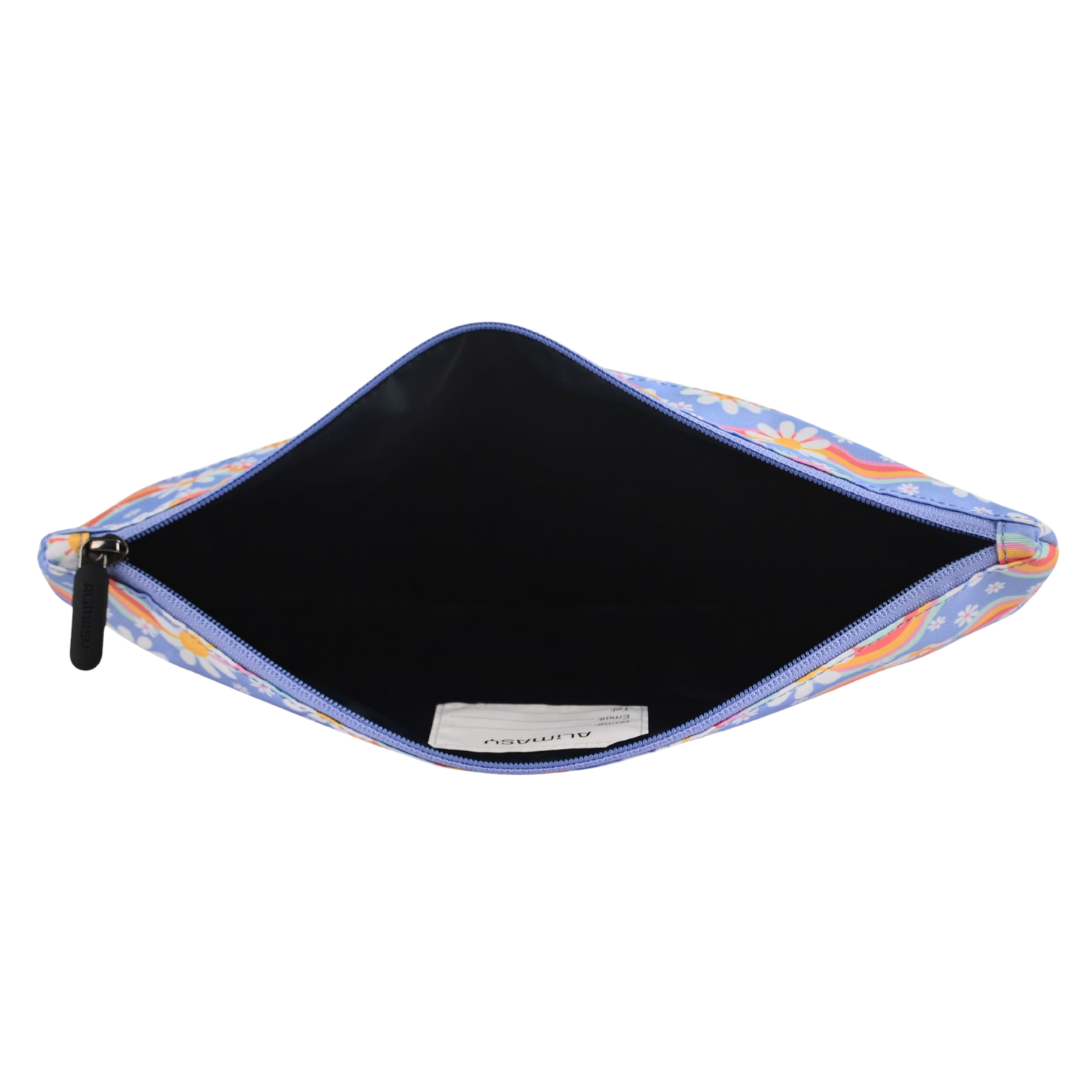 Large School Pencil Case Rainbow Daisy