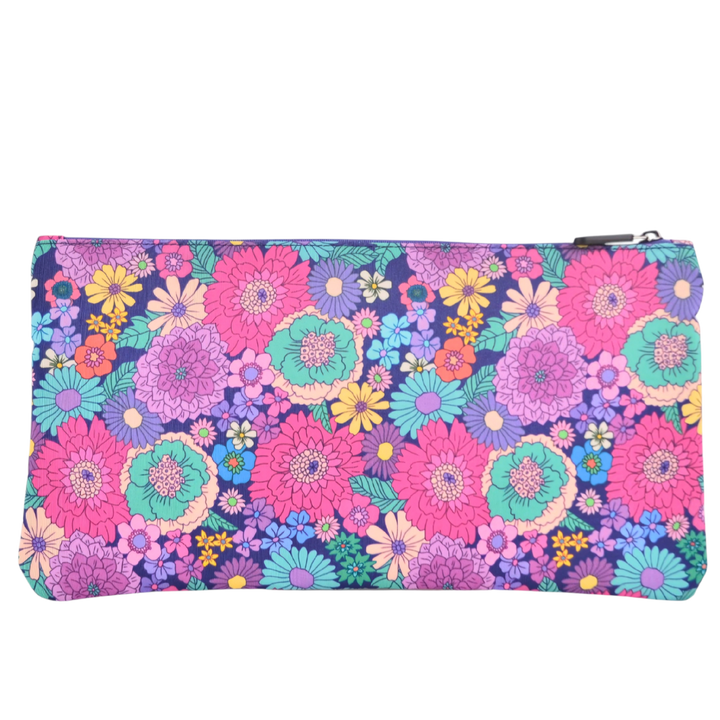 Large School Pencil Case Summer Flowers
