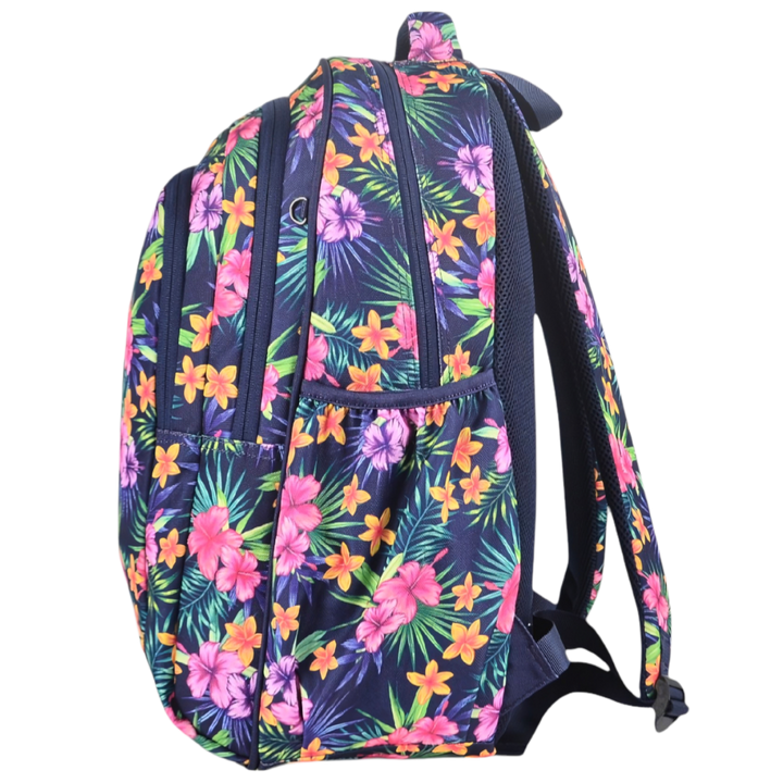 Large Backpack 900D Tropical Flowers &amp; Palms